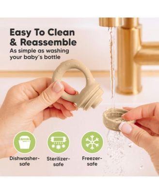 2-Pack Prep Baby Food Feeder, BPA-Free Silicone Baby Fruit Feeder for Teething, 6-12 Months BLW Feeding Essentials