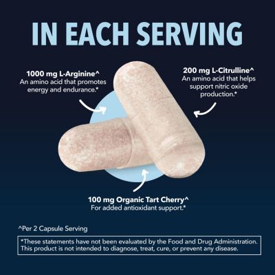 L-Arginine Capsules for Men's Stamina, Endurance & Performance, 120ct