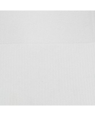 Women's White Floral Print Mesh And Knit Flared Midi Dress