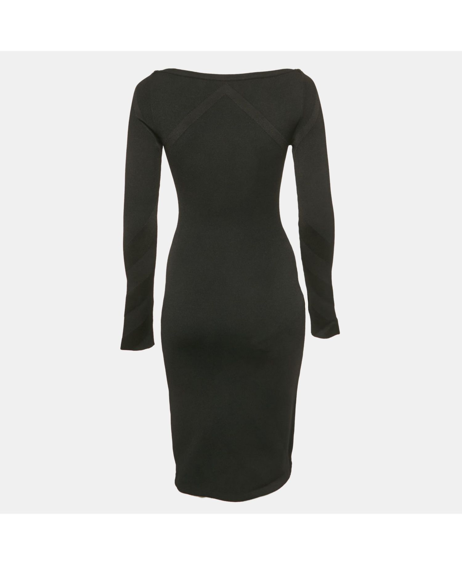 Women's Black Stretch Knit Flared Mini Dress