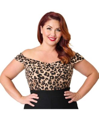 Plus Size 1950s Maraschino Top