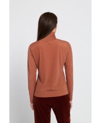 Women's Knit Turtleneck Top Solid