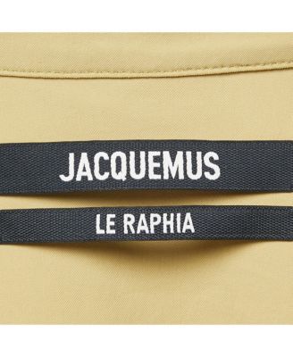 Women's Green Cotton Blend Draped Le Raphia Shirt Dress