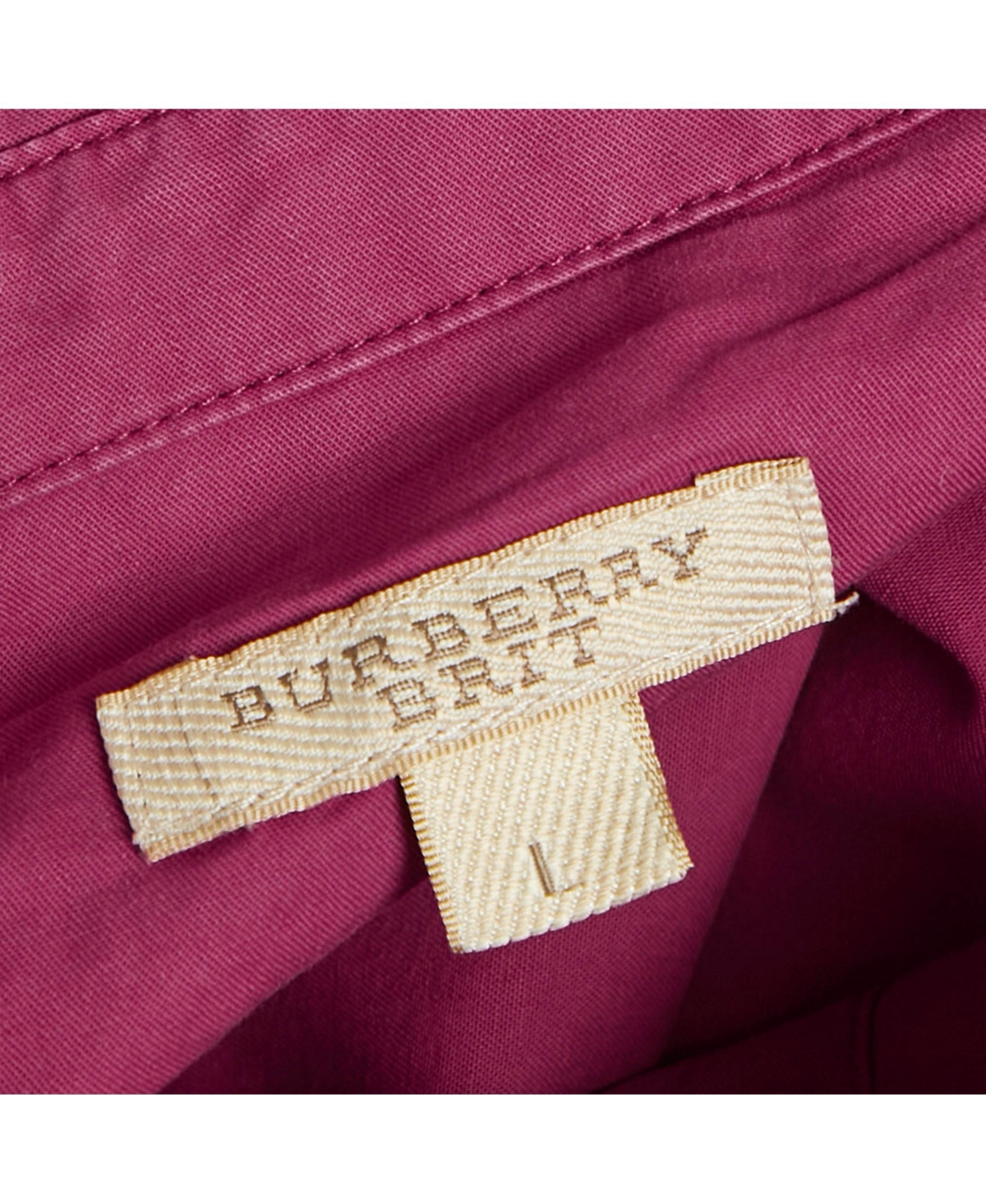 Pre-Owned Burberry Women's Brit Dark Pink Cotton Sleeveless Mini Dress