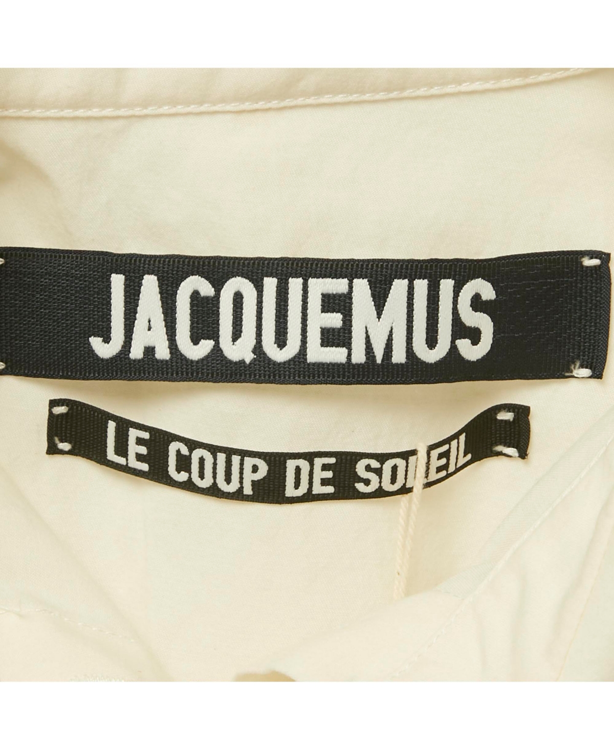 Pre-Owned Jacquemus Women's Ivory Crepe Layered Le Coup De Soleil Mini Dress