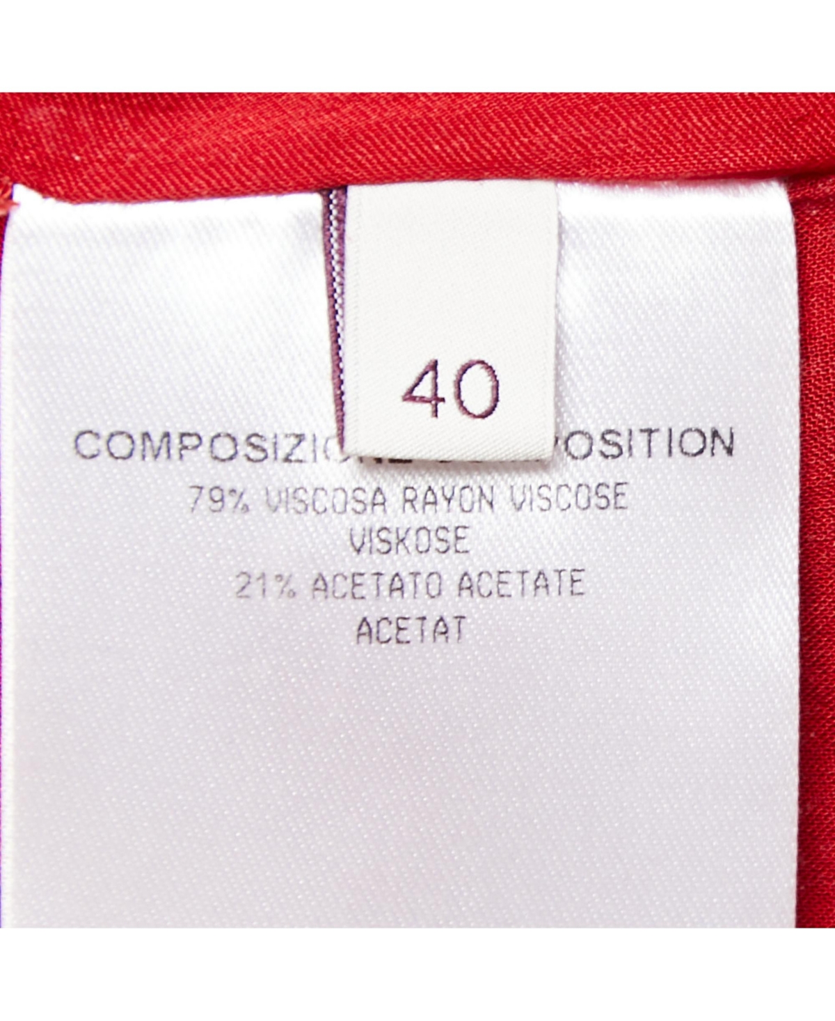 Pre-Owned Stella Mccartney Women's Red Crepe Gathered Shoulder Shift Dress