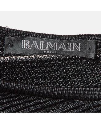 Women's Black Open Knit Long Sleeve Mini Dress