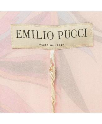 Women's Pink Birds Of Paradise Print Silk Kaftan Short Dress