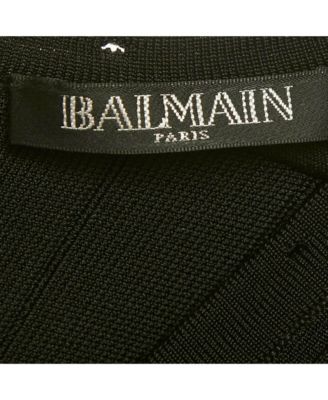 Women's Black Knit Lace-Up Long Sleeve Mini Dress