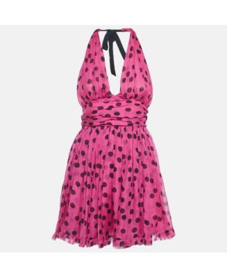 open lace back dress Pink Polka Dot Madeira Midi Dress main image 0