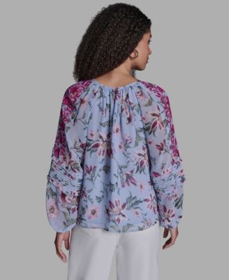 Women's Long-Sleeve Tie Detail Pull-On Top