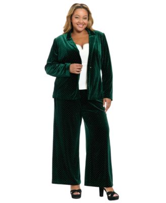 Plus Size Embellished Long-Sleeve Blazer Jacket