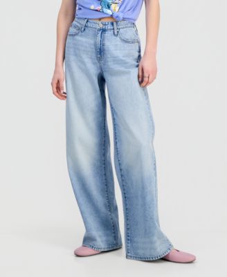 Juniors' High-Rise Wide-Leg Jeans