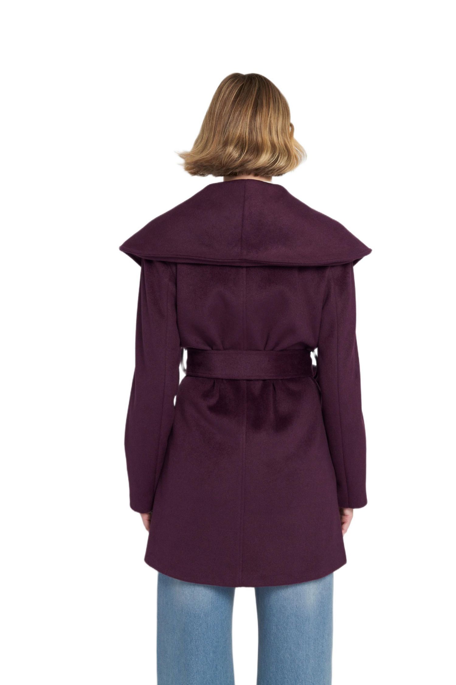 Women's Melton Wrap Coat Belted/Wrap