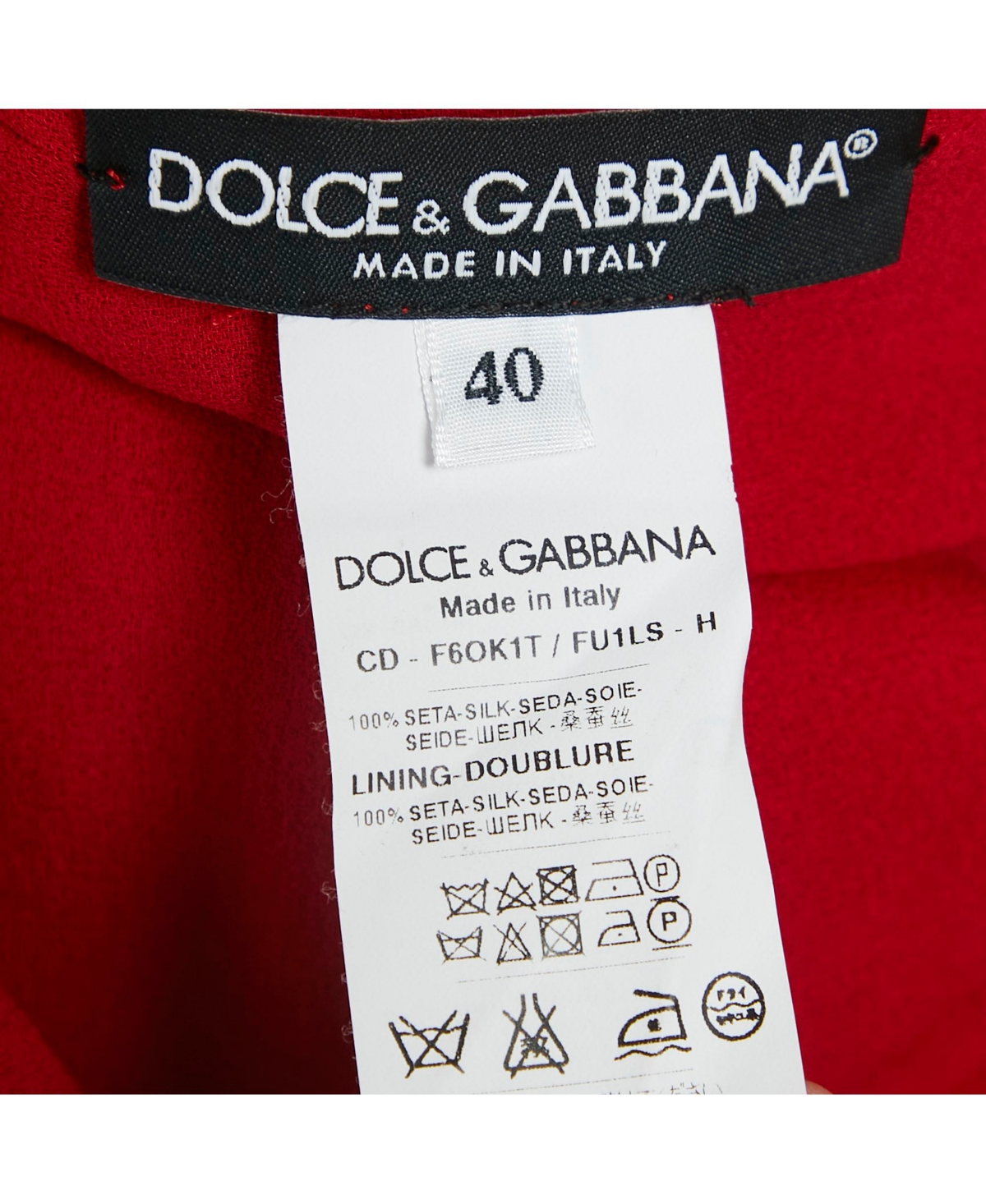 Pre-Owned Dolce & Gabbana Women's Red Silk Draped Sleeveless Midi Dress
