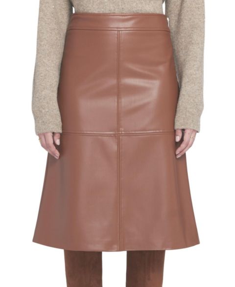 Женская юбка ELLE Collection A-Line Faux Leather