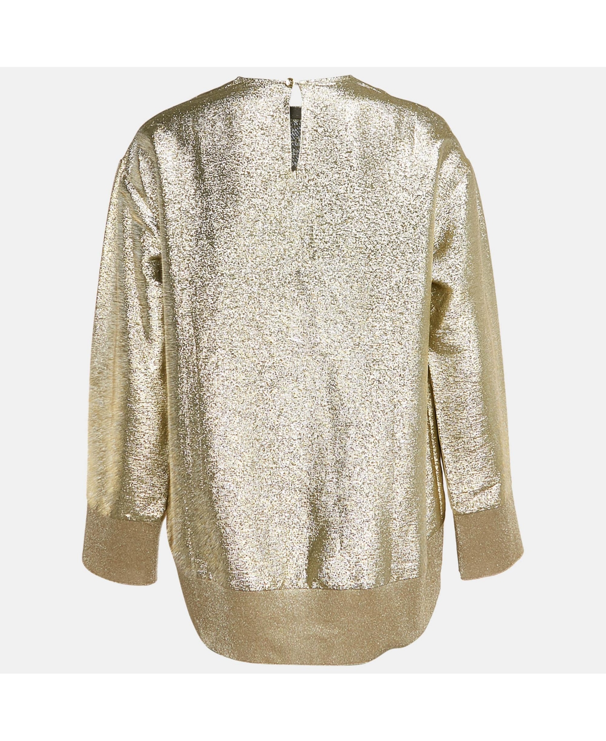 Pre-Owned Stella Mccartney Women's Metallized Lurex Knit Loose Fit Pullover Top