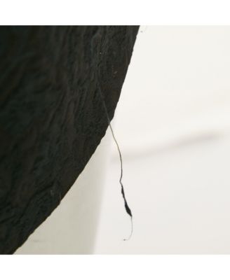 Women's Black Jacquard Crew Neck Top