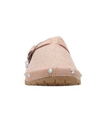 Girls' 1-13 Buckled Details Slip-On Shimmer Clogs