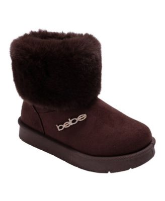 Girls' 1-13 Cuff Rhinestone Logo Boots