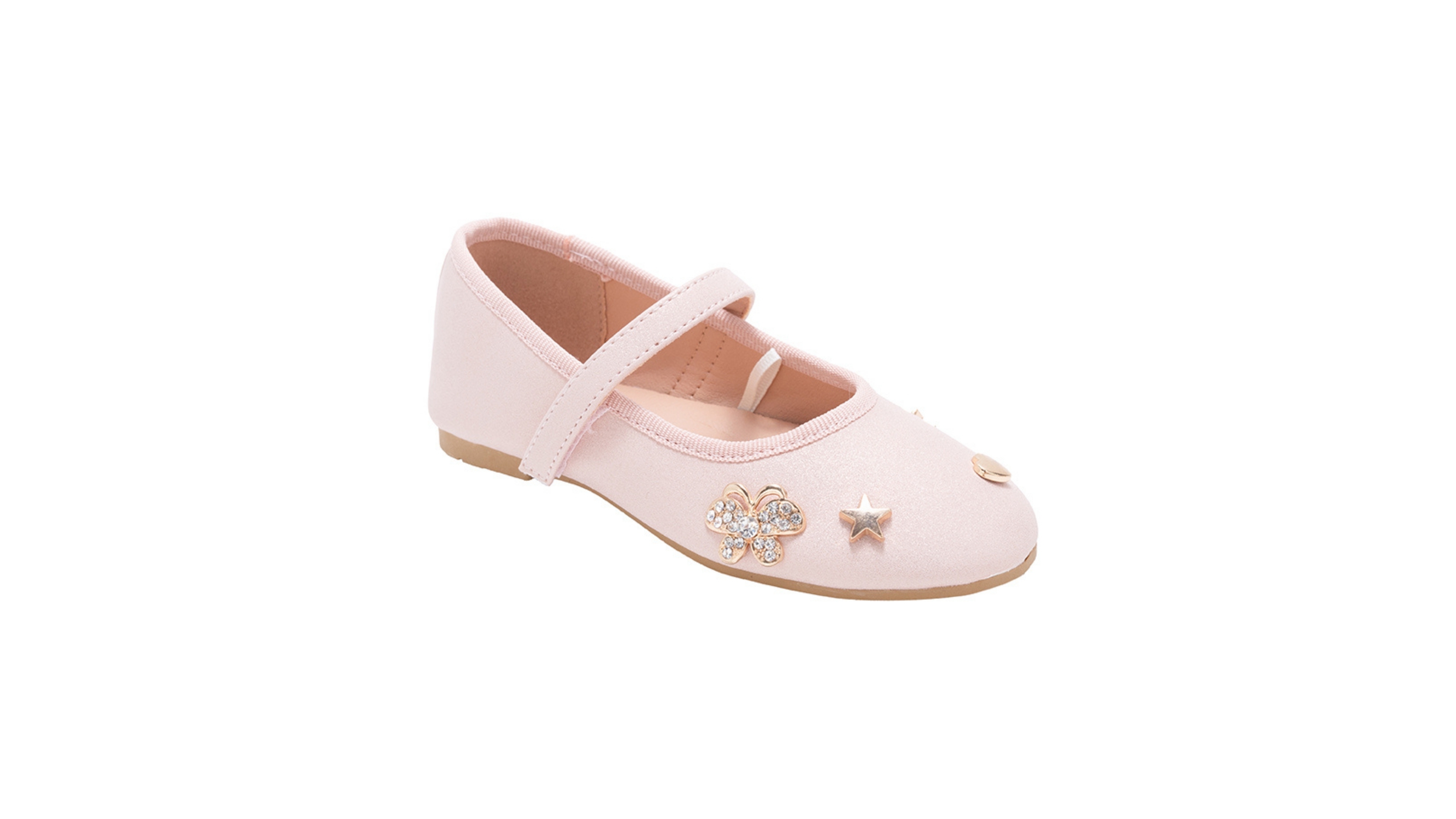 Bebe Girls' Toddler 5T-10T Shimmer Charms Flats