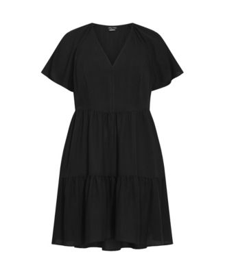 Plus Size Frill Mini Dress