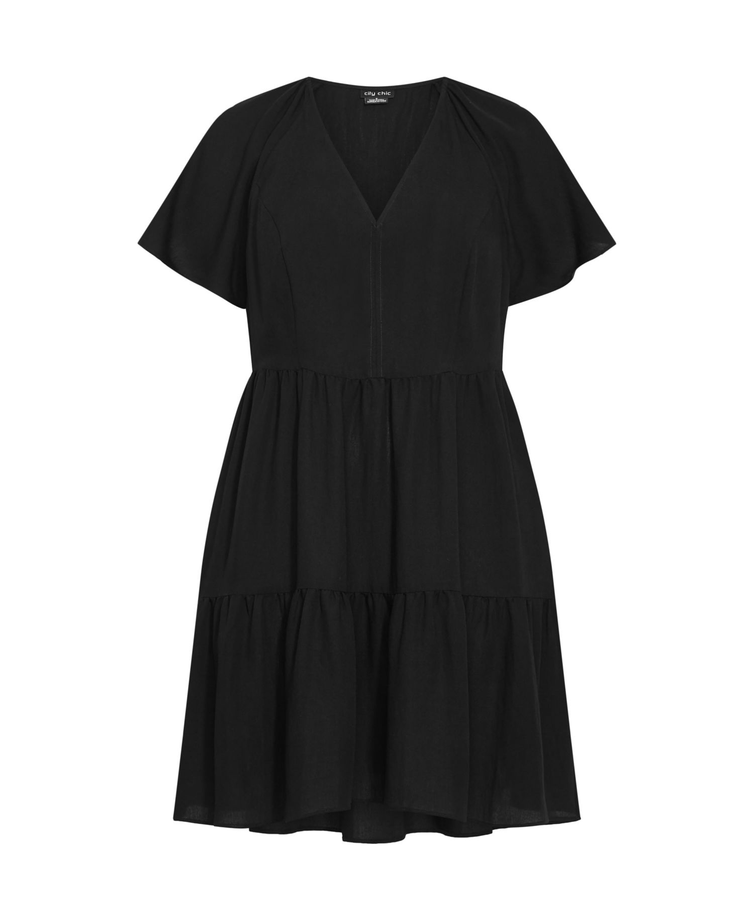 Plus Size Frill Mini Dress