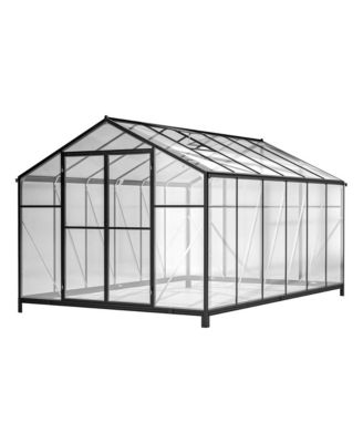 Premium 8'x12' Walk-In Greenhouse with Polycarbonate Walls and Aluminum Frame