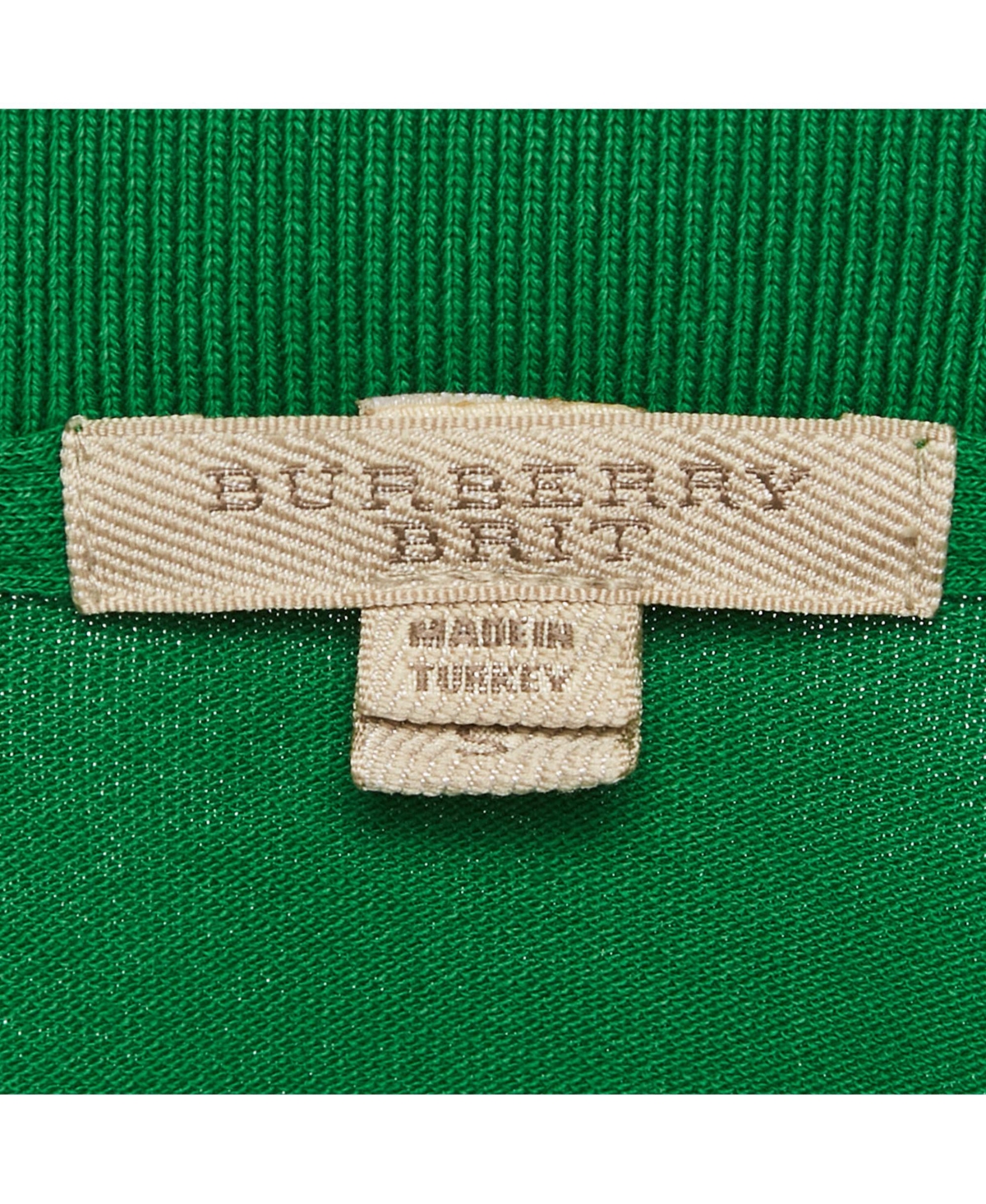 Pre-Owned Burberry Women's Pique Puff Sleeve Polo T-Shirt