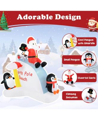 6 Ft Christmas Inflatable with LED lights Indoor/Outdoor Lighted Xmas Inflatable