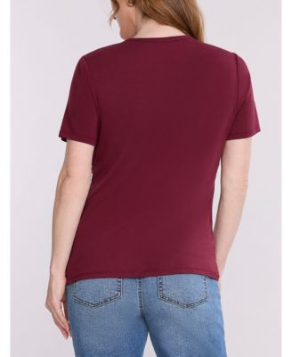 Women's Crewneck Short Sleeve Nursing Tee - Motherhood Maternity