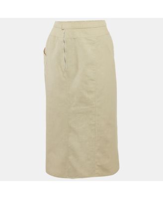 Women's Pre-Owned Chlo&eacute Vintage Cream Cotton Pencil Skirt