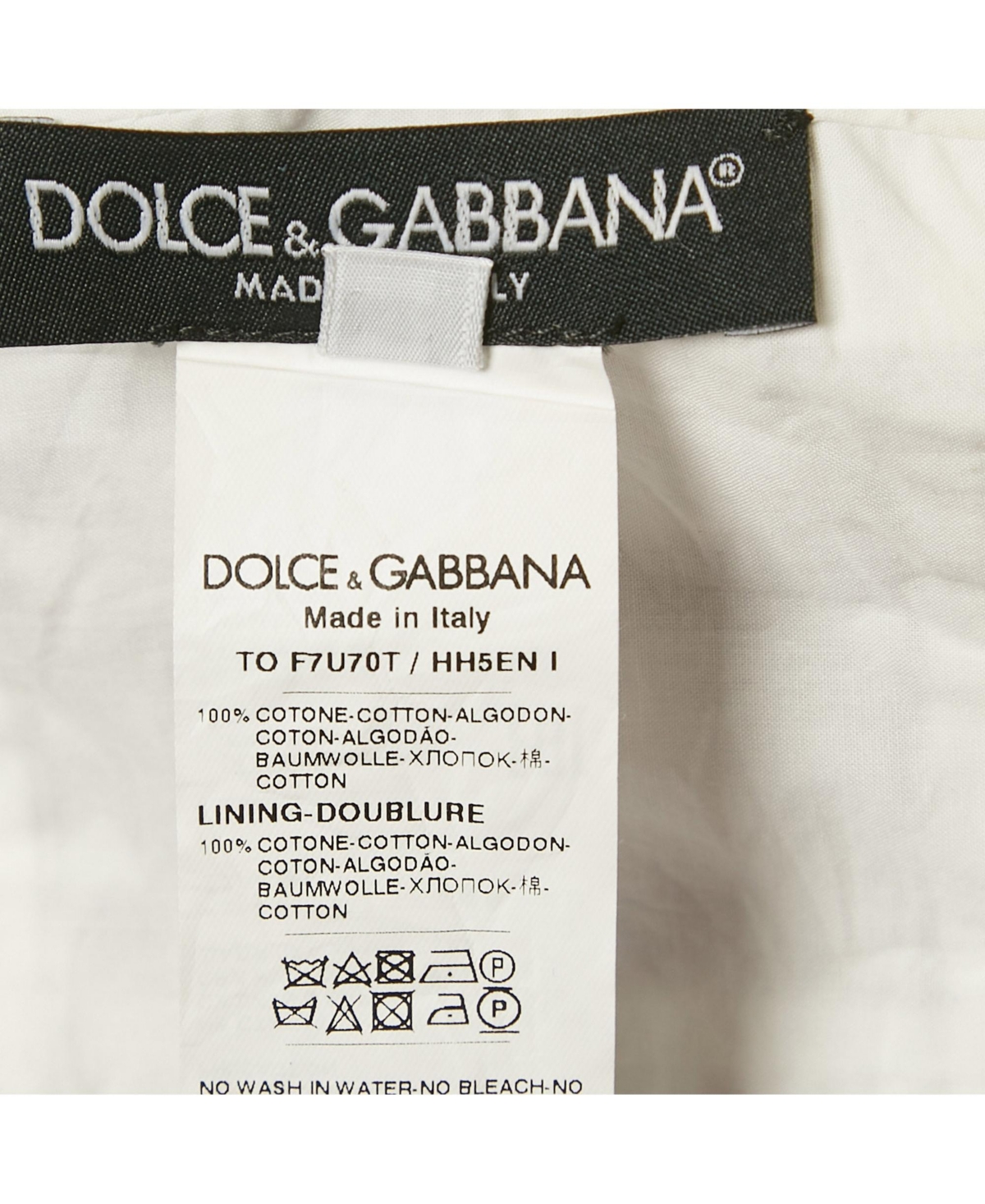 Pre-Owned Dolce & Gabbana Women's Majolica Print Cotton Crop Top