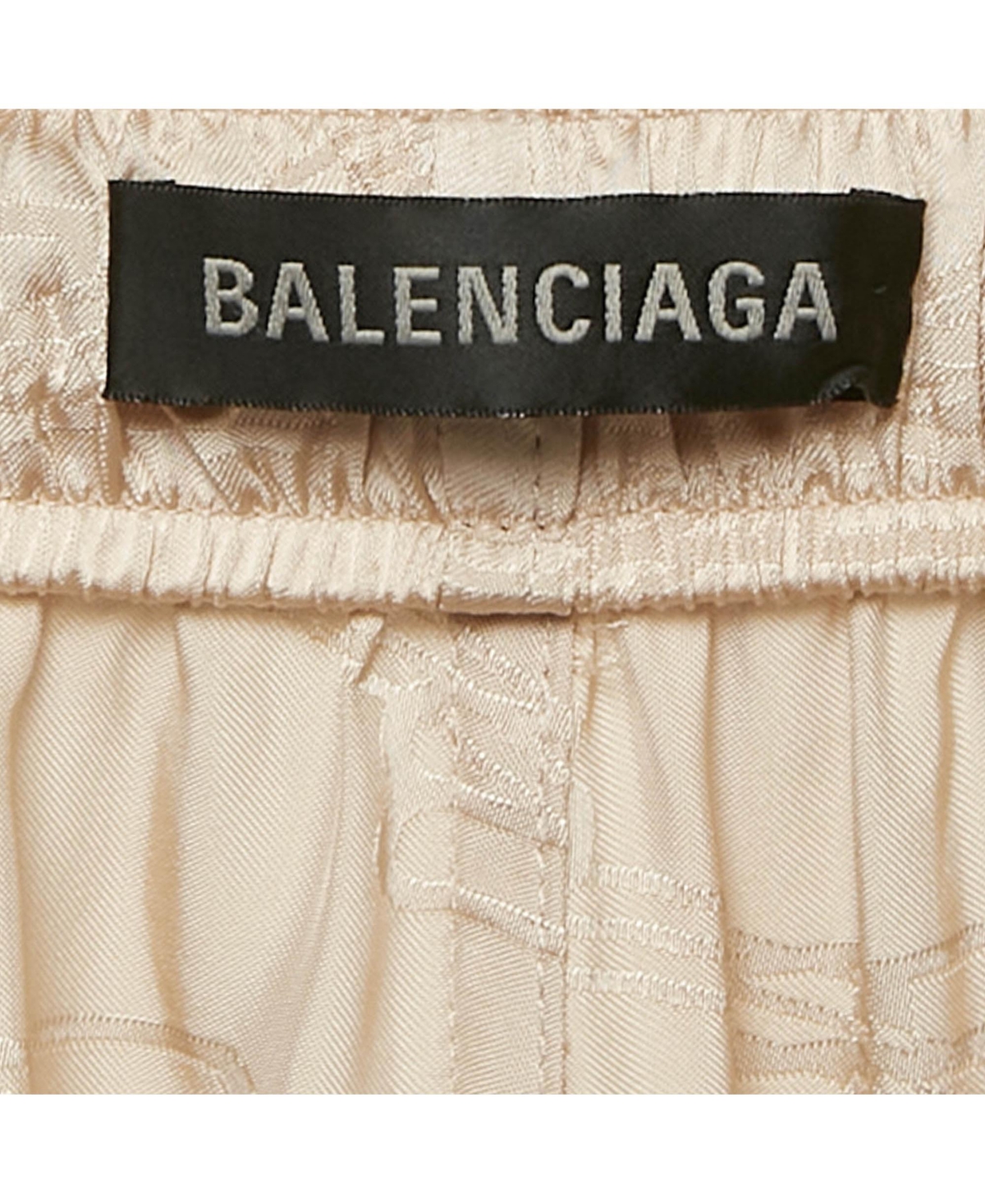 Pre-Owned Balenciaga Women's Logo Jacquard Satin Trousers
