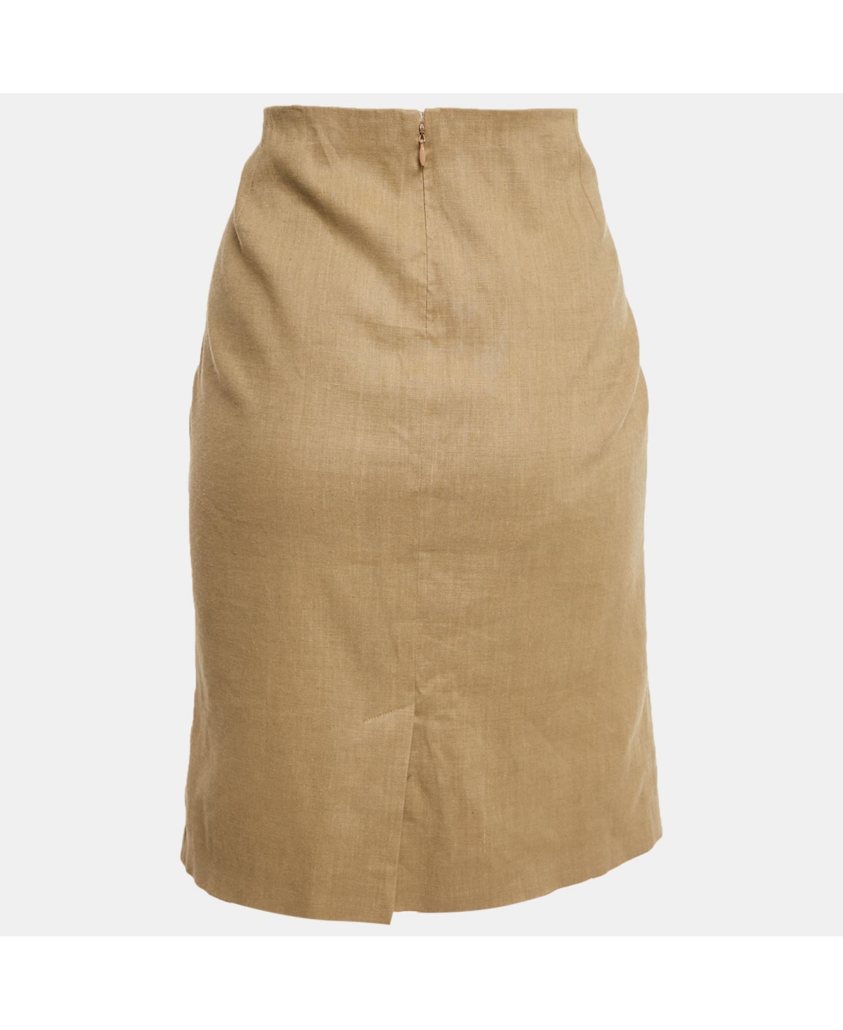 Pre-Owned Dolce & Gabbana Women's Brown Linen Pencil Skirt
