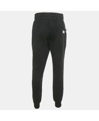 Men's Black Cotton Knit Jogger Pants
