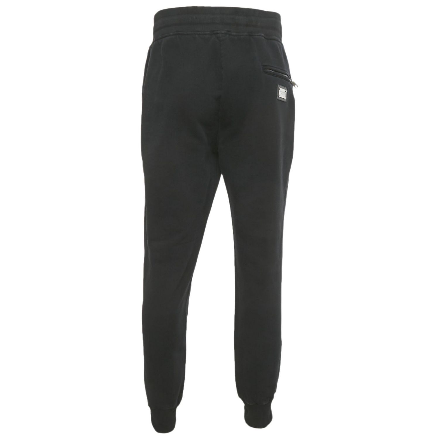 Men's Black Cotton Knit Jogger Pants