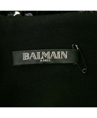 Women's Black Sequin Button Detail Mini Skirt