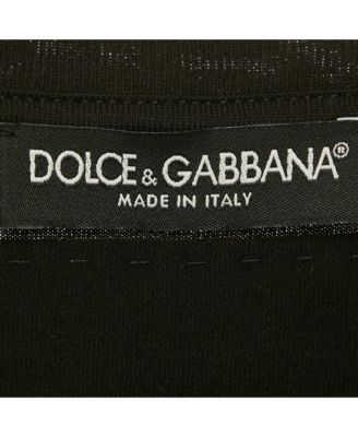 Women's Black D& G Heart Print Cotton T-Shirt