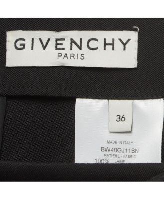 Women's Black Chain Belted Gabardine Asymmetrical Mini Skirt