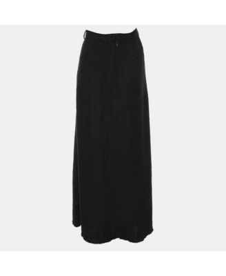 Women's Black Tweed Maxi Skirt