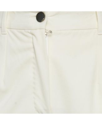 Women's Cream Crepe Trousers
