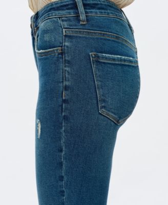 Women's High-Rise Cropped Flare Stretch Denim Jeans