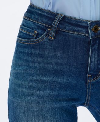 Women's Low-Rise Stretch Raw-Hem Bootcut Jeans