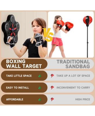 Smart Kids Boxing Machine with Free Gloves, Music and Light Effects for Home Fitness Fun