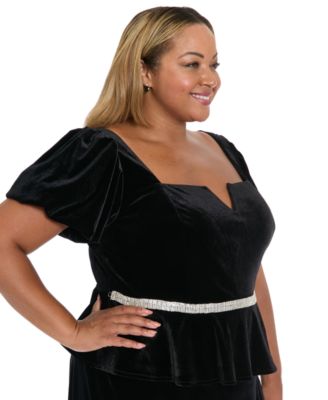 Plus Size Square Notch Neck Top
