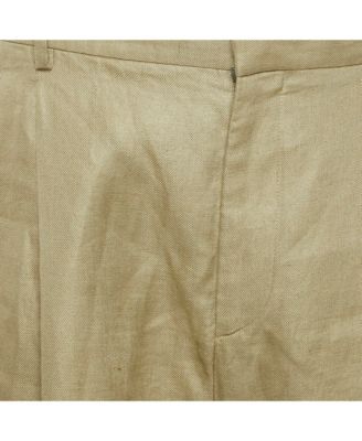 Men's Green Linen Panelled Trousers