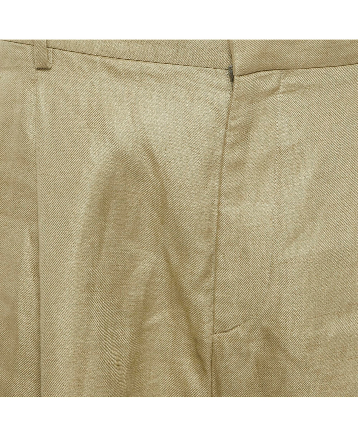 Pre-Owned Givenchy Men's Green Linen Panelled Trousers