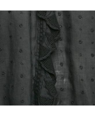 Women's Embroidered Ramie Blouse