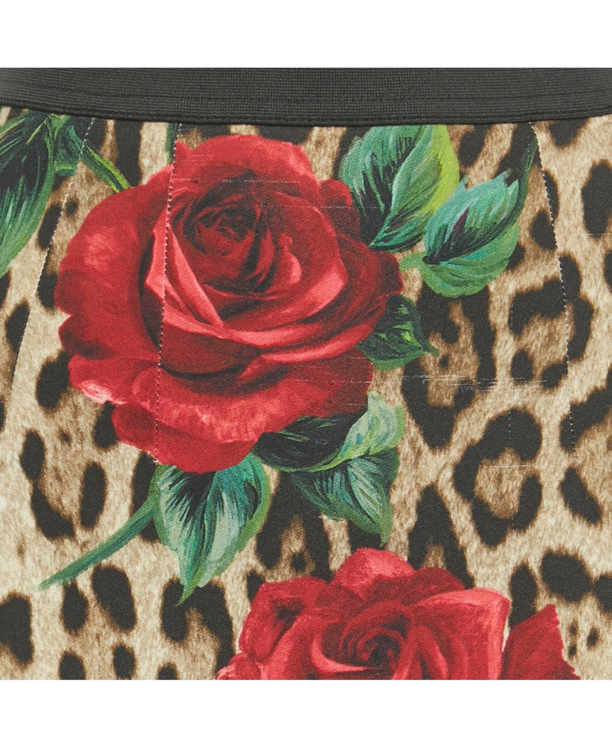 Pre-Owned Dolce & Gabbana Women's Brown Animal & Floral Print Crepe Midi Skirt